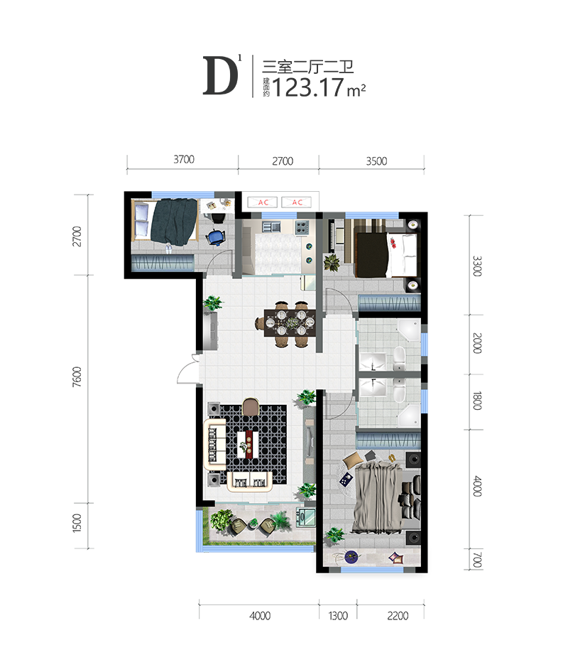 标准层户型图1